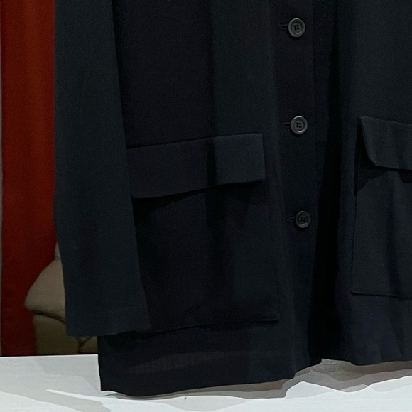 Garfield & Marks Vintage Knit Blazer Suit Jacket Womens Size XL 6 Button Black - Picture 2 of 6